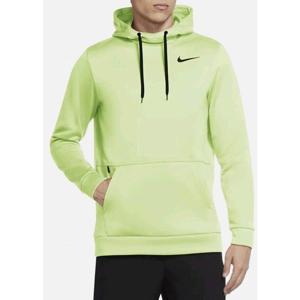 Men's Large Nike Therma FIT Pullover Training Hoodie in Lime Ice